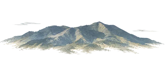 A mountain rising above the clouds